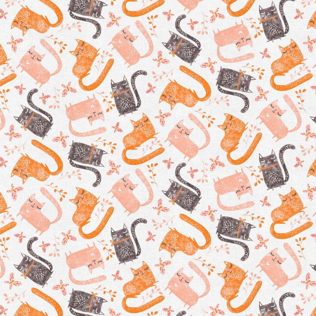 Best Sale ✔️ Coral Cats Cotton Fabric Bundle by Loops & Threads™ ⌛ 4 Best Sale ✔️ Coral Cats Cotton Fabric Bundle by Loops & Threads™ ⌛ - Image 2