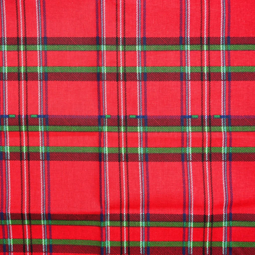 Outlet ❤️ Red Plaid Cotton Fabric by Loops & Threads® ⭐ 3 Outlet ❤️ Red Plaid Cotton Fabric by Loops & Threads® ⭐