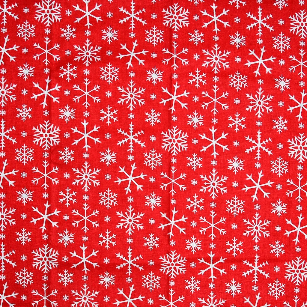 Deals β Red Snowflake Cotton Fabric by Loops & Threads® π 4 Deals β Red Snowflake Cotton Fabric by Loops & Threads® π - Image 2