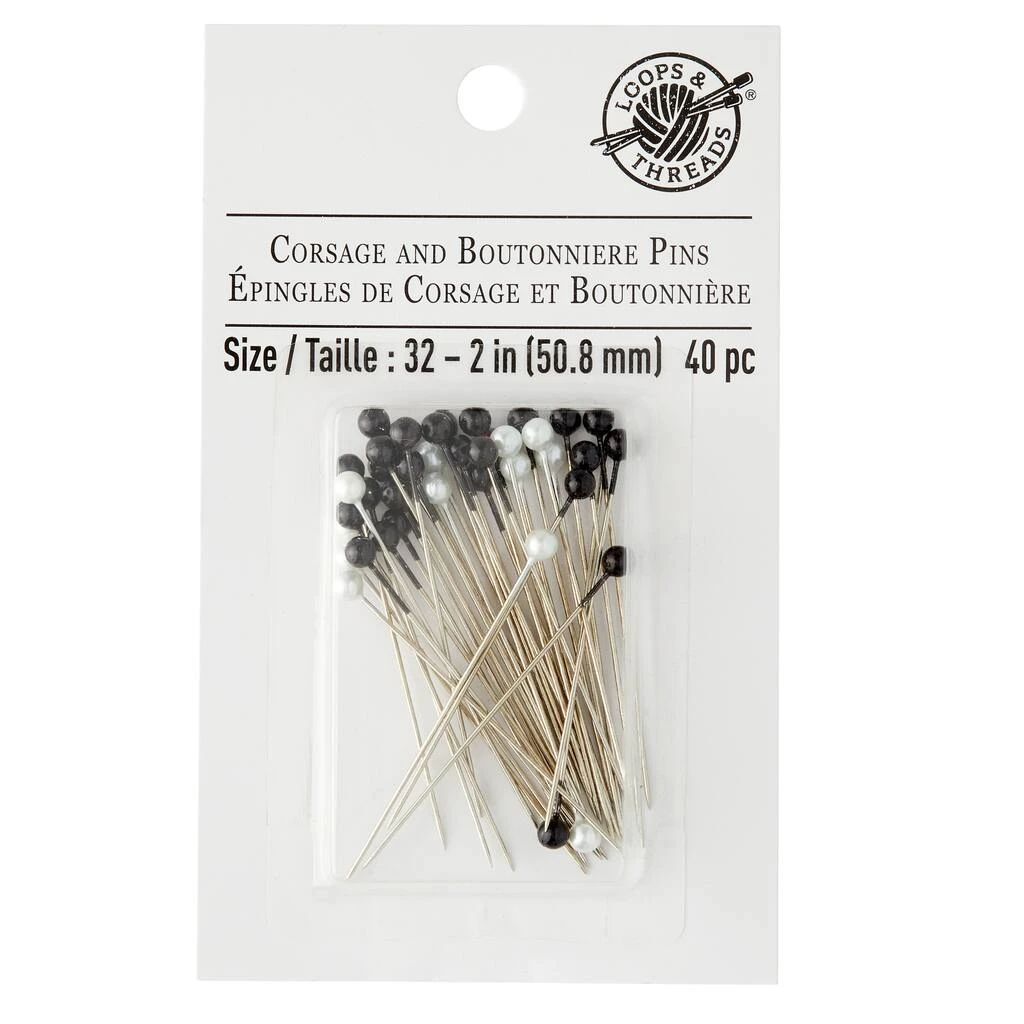 Best Sale π 12 Packs: 40 ct. (480 total) 2" Black & White Corsage & Boutonniere Pins by Loops & Threads™ π₯° 5 Best Sale π 12 Packs: 40 ct. (480 total) 2" Black & White Corsage & Boutonniere Pins by Loops & Threads™ π₯° - Image 3
