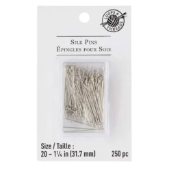 Outlet 👏 12 Packs: 250 ct. (3,000 total) 1.25" Very Fine Silk Pins by Loops & Threads™ 😀