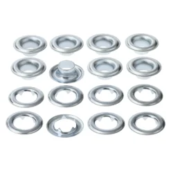 Wholesale β 12 Packs: 8 ct. (96 total) 7/16" Silver Eyelets by Loops & Threads™ β¨