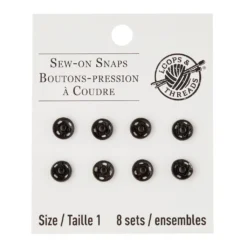 Discount β 12 Packs: 8 ct. (96 total) Black Sew-On Snaps by Loops & Threads™ β€οΈ