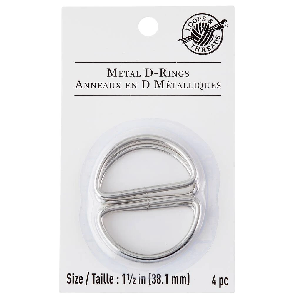 Outlet π 12 Packs: 4 ct. (48 total) 1.5" Metal D-Rings by Loops & Threads™ π 5 Outlet π 12 Packs: 4 ct. (48 total) 1.5" Metal D-Rings by Loops & Threads™ π - Image 3