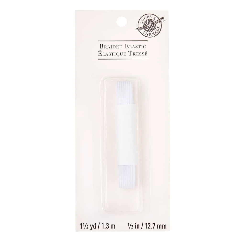 Flash Sale ✨ 12 Pack: 1/2" White Braided Elastic by Loops & Threads™ ⌛ 3 Flash Sale ✨ 12 Pack: 1/2" White Braided Elastic by Loops & Threads™ ⌛