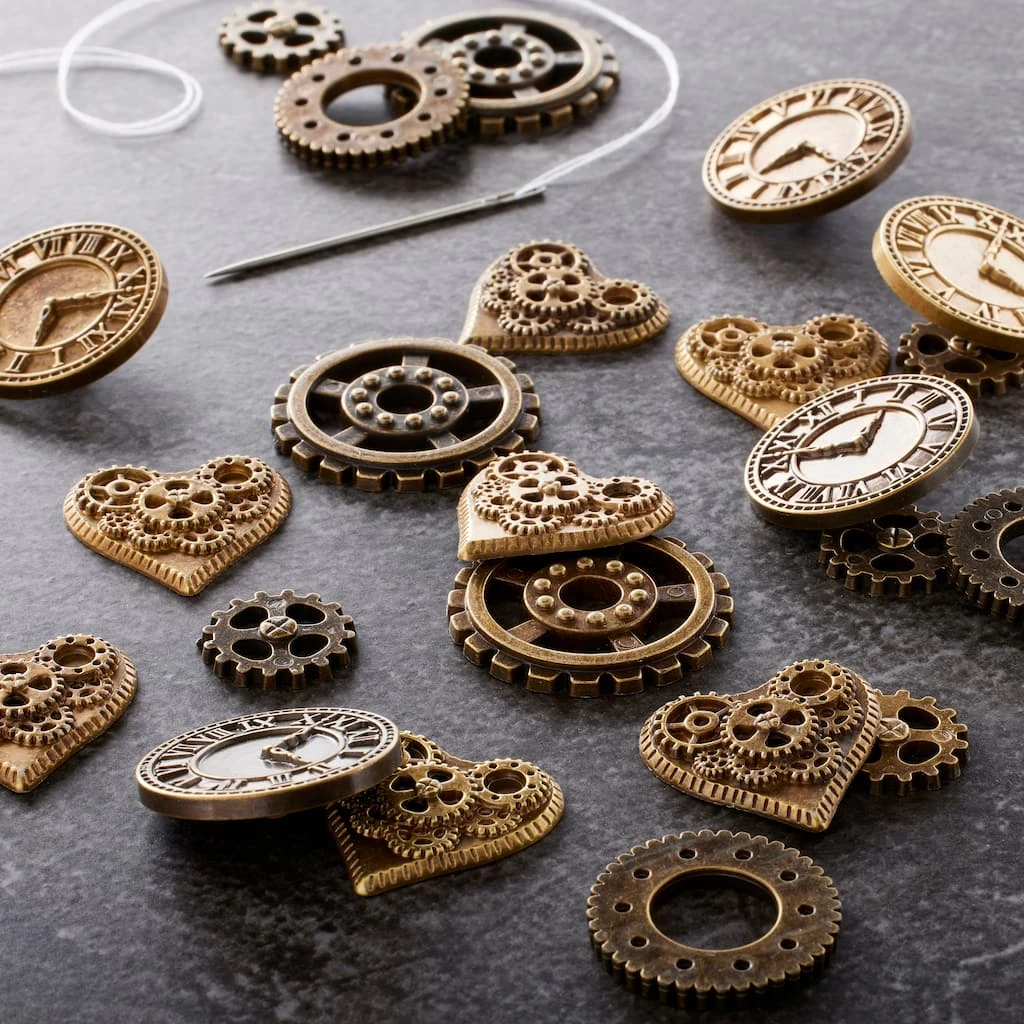Cheapest β 12 Pack: Steampunk Buttons Set by Loops & Threads® π 4 Cheapest β 12 Pack: Steampunk Buttons Set by Loops & Threads® π - Image 2